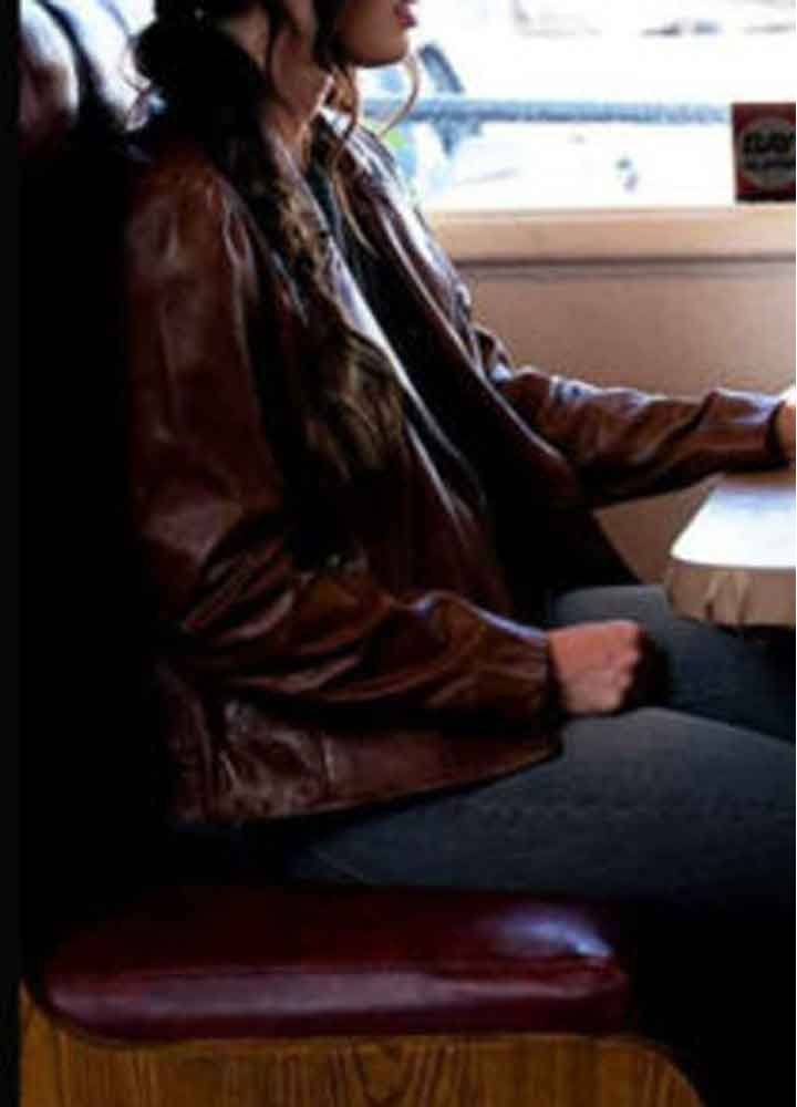 MIDNIGHT IN THE SWITCHGRASS (REBECCA) MEGAN FOX BROWN LEATHER JACKET  MIDNIGHT IN THE SWITCHGRASS (REBECCA) MEGAN FOX BROWN LEATHER JACKET